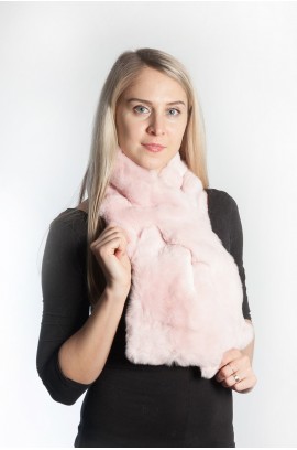 Rex fur scarf - pink